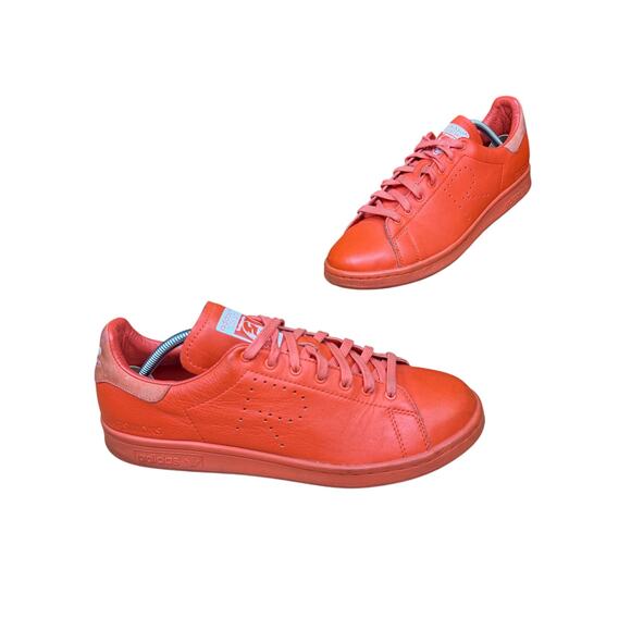 Adidas Originals Raf Simons x Stan Smith Sneakers Shoes‎ Triple Orange Mens 10.5 - Picture 1 of 11